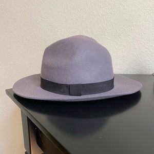 grey 100% wool hat